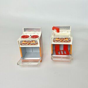 Durham Industries Bundle of Dollhouse Metal Furniture Kitchen Stove and Sink